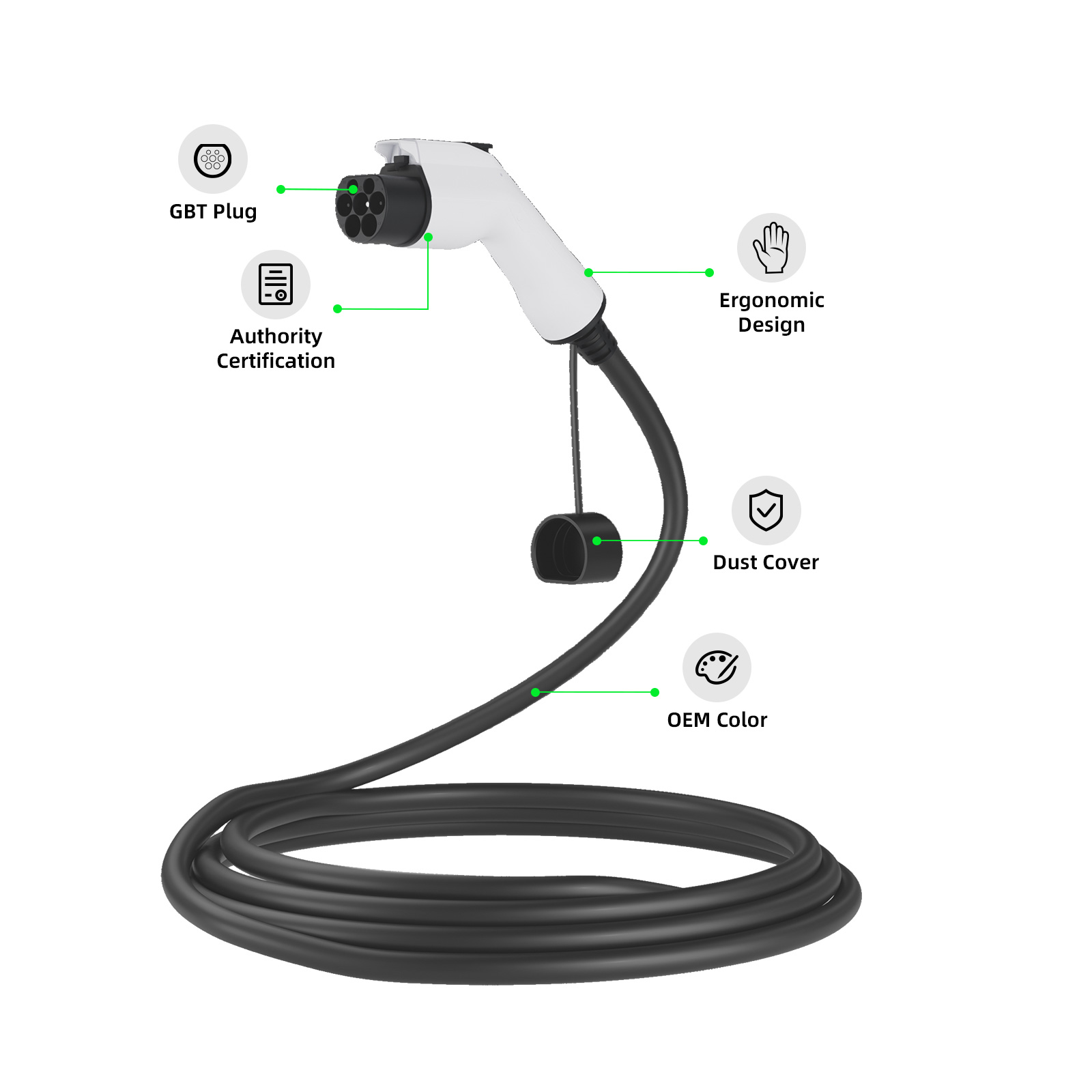 Cable EV G1.0 GBT a extremo abierto Cable EV G1.0 GBT a extremo abierto