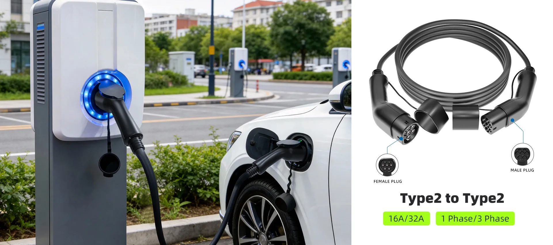 Cómo las opciones personalizadas de cable de carga Type 2 a Type 2 elevan la identidad de marca de su vehículo eléctrico