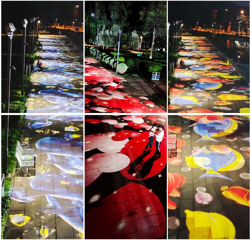 Les projections de motifs dynamiques créent des environnements immersifs et améliorent l'expérience des visiteurs.