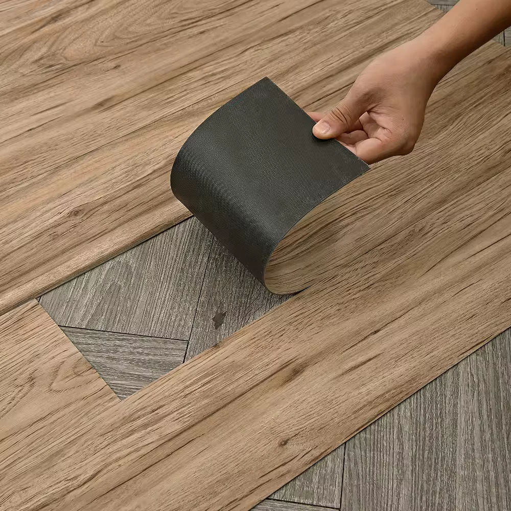 Embossed Glue LVT Vinyl Plank Waterproof 3mm Indoor Dry Back Floor for Hotel with Graphic Design