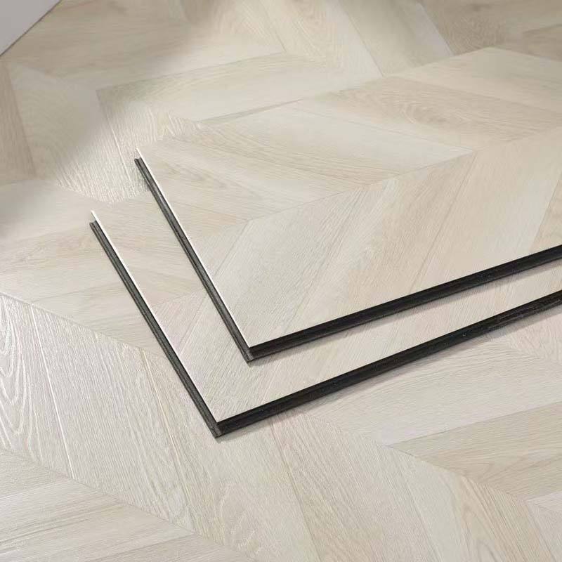 Light Grayish Beige SPC Chevron Flooring Durable Moisture-Proof Fireproof & Anti-Slip for Supermarkets Modern Living Spaces