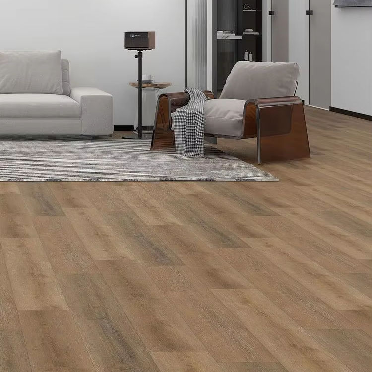 Environmentally friendly, fireproof, anti-static striped modern flooring SPC flooring, with soundproof backing, for home and office