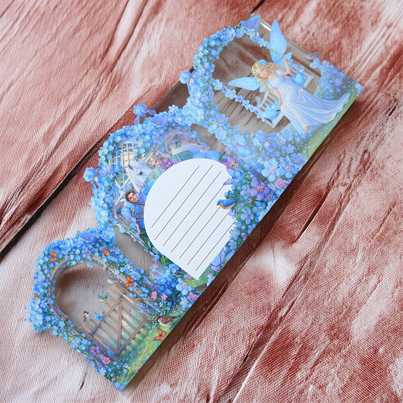Blue Forget-Me-Not 3D Pop-Up Greeting Card