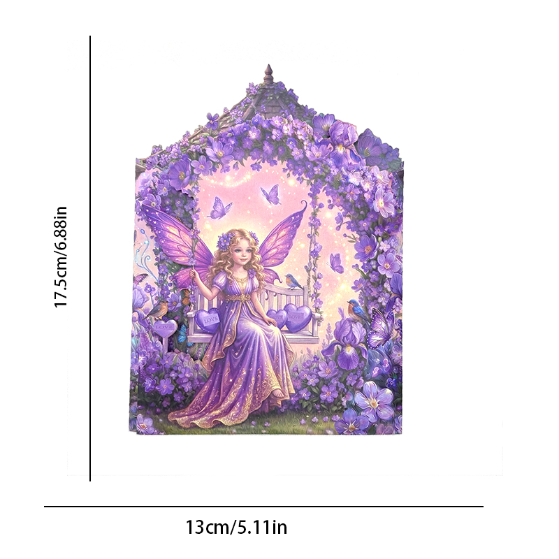 Purple Forget-me-not Valentine Card