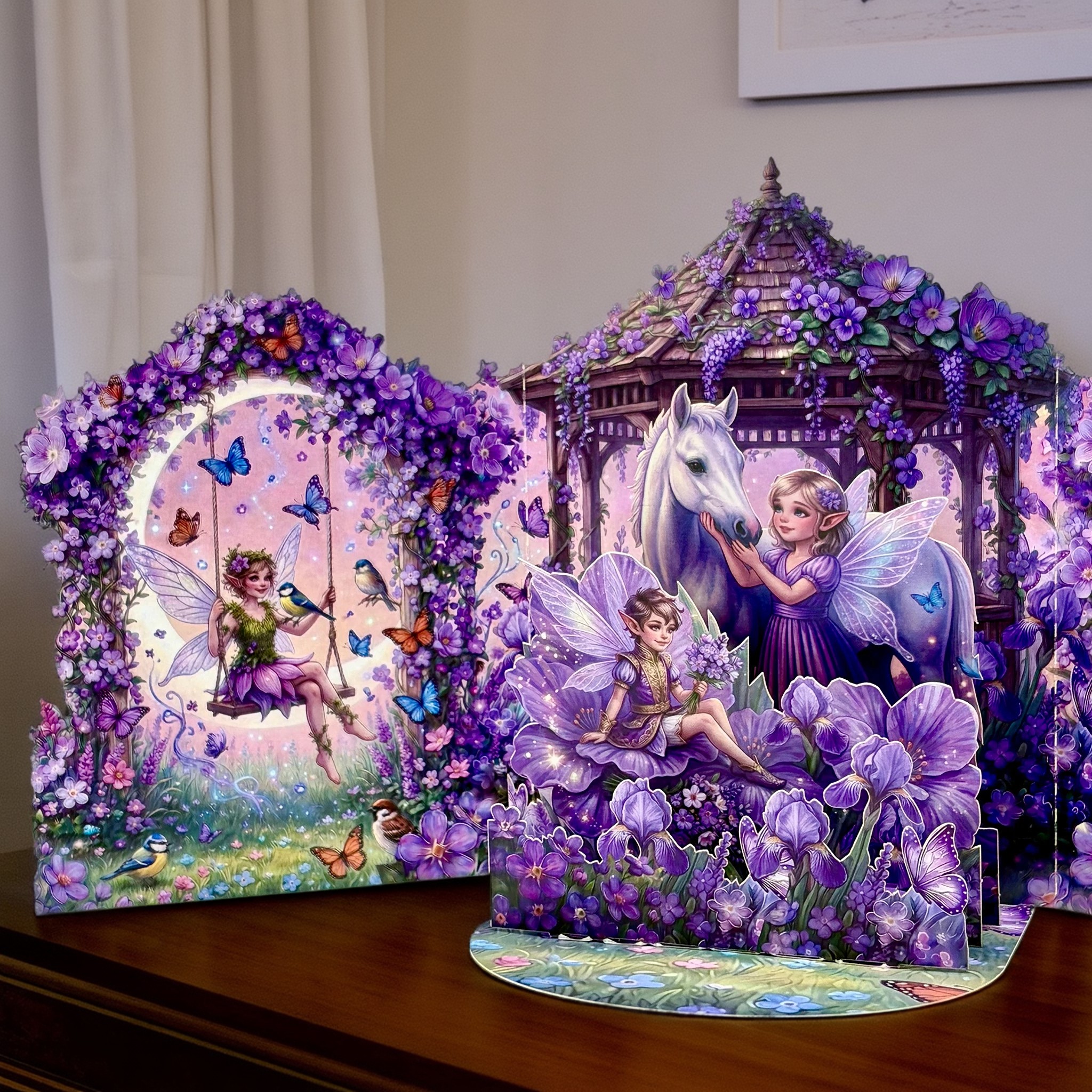 Purple Forget-me-not Valentine Card