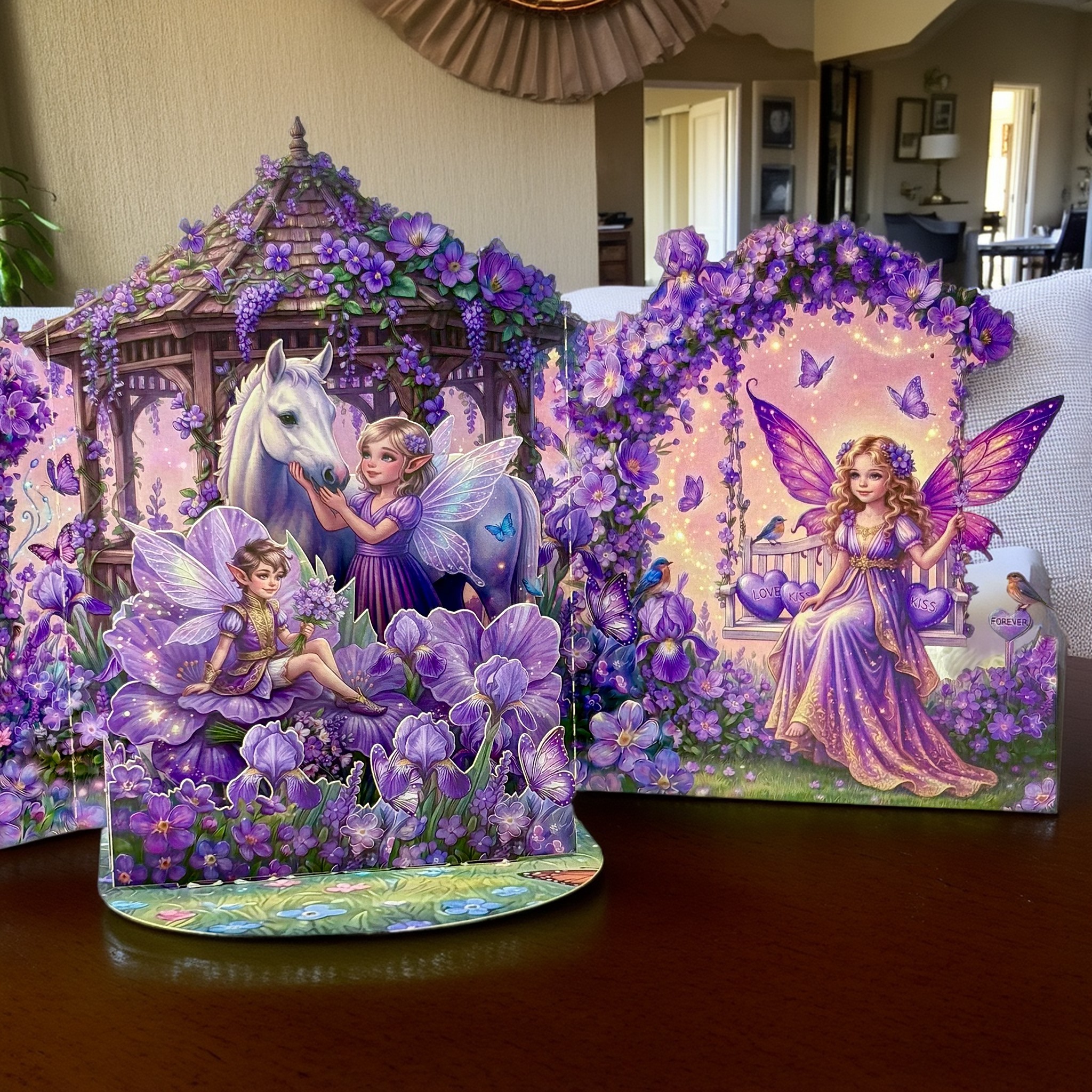 Purple Forget-me-not Valentine Card