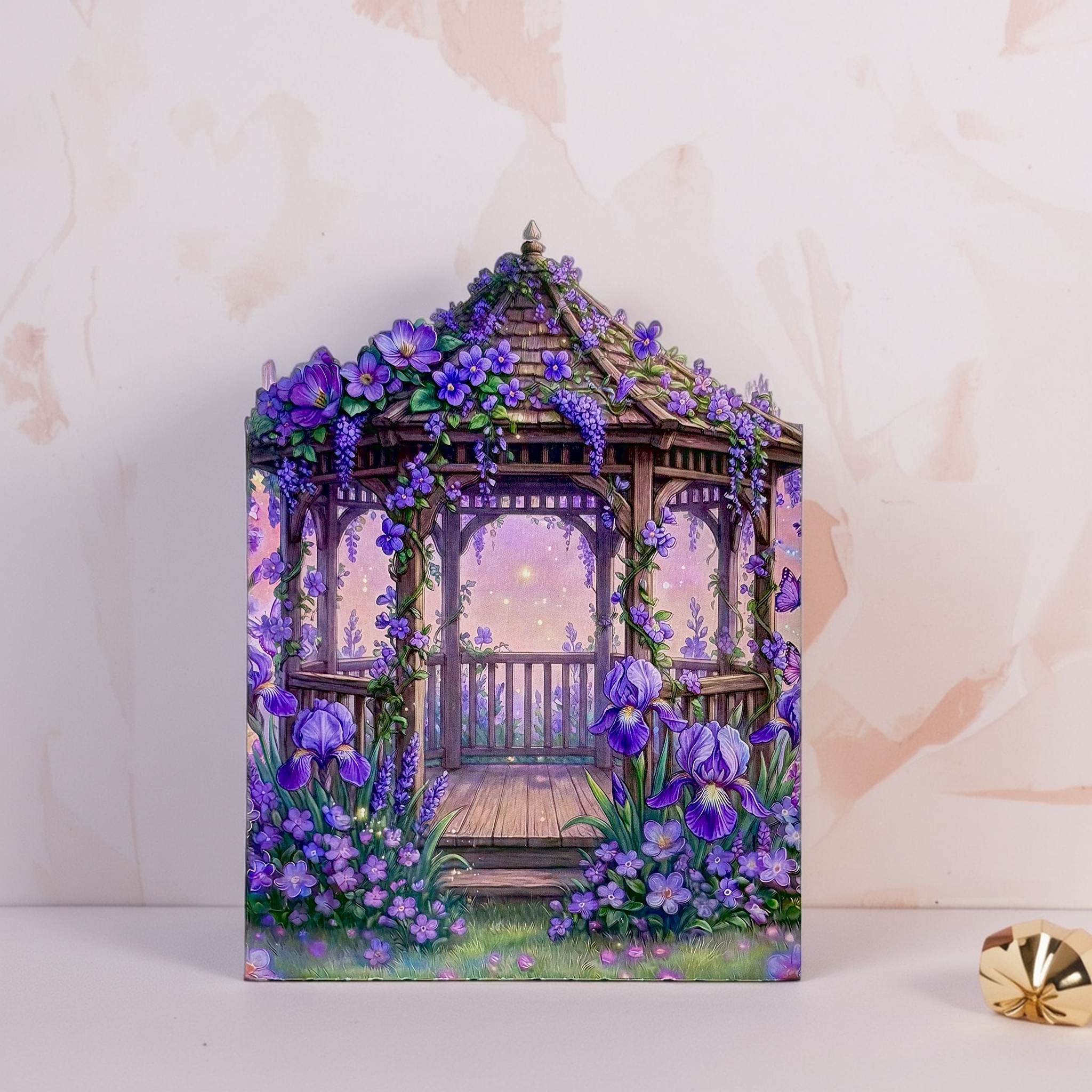 Purple Forget-me-not Valentine Card