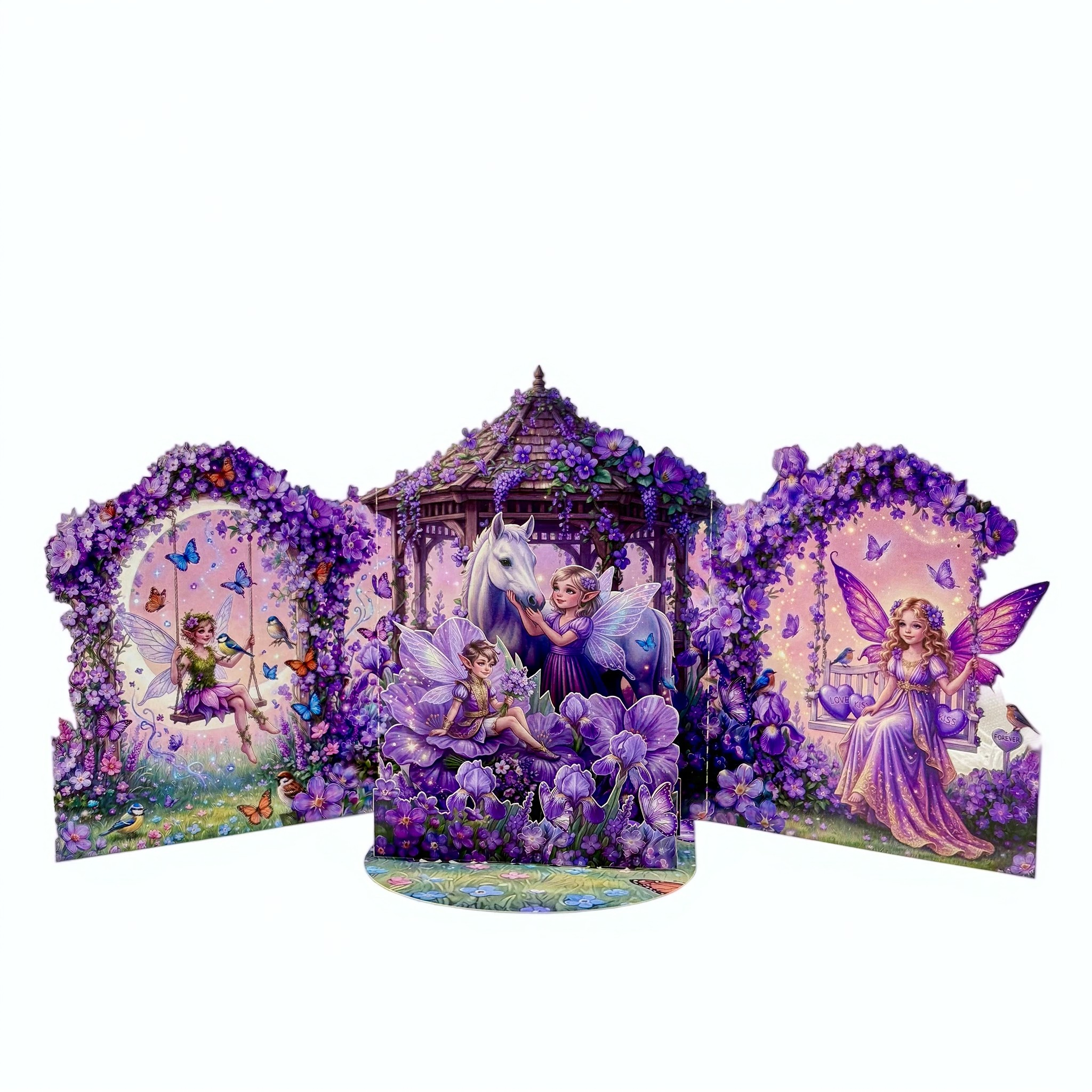 Purple Forget-me-not Valentine Card Purple Forget-me-not Valentine Card