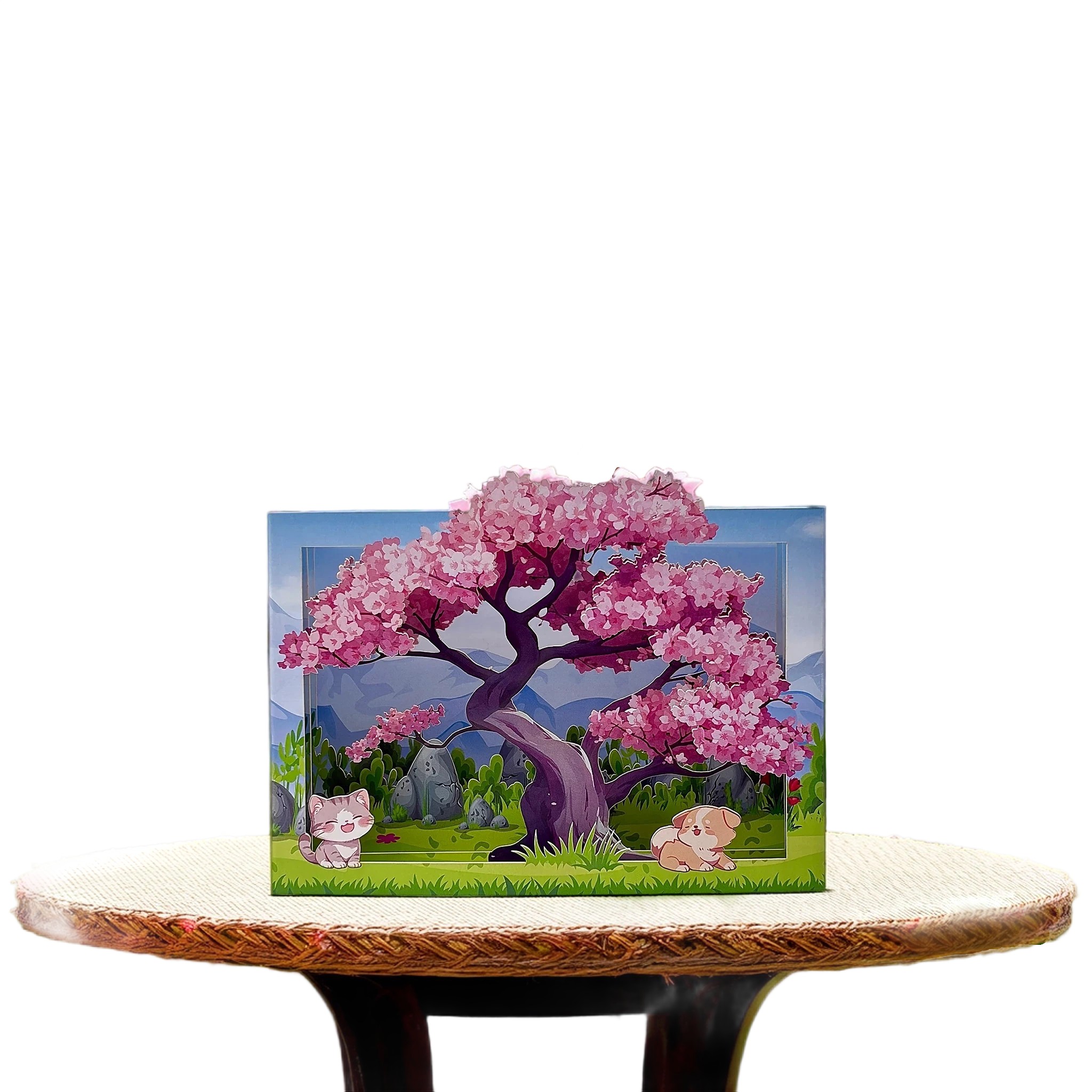 Box under the cherry blossom tree