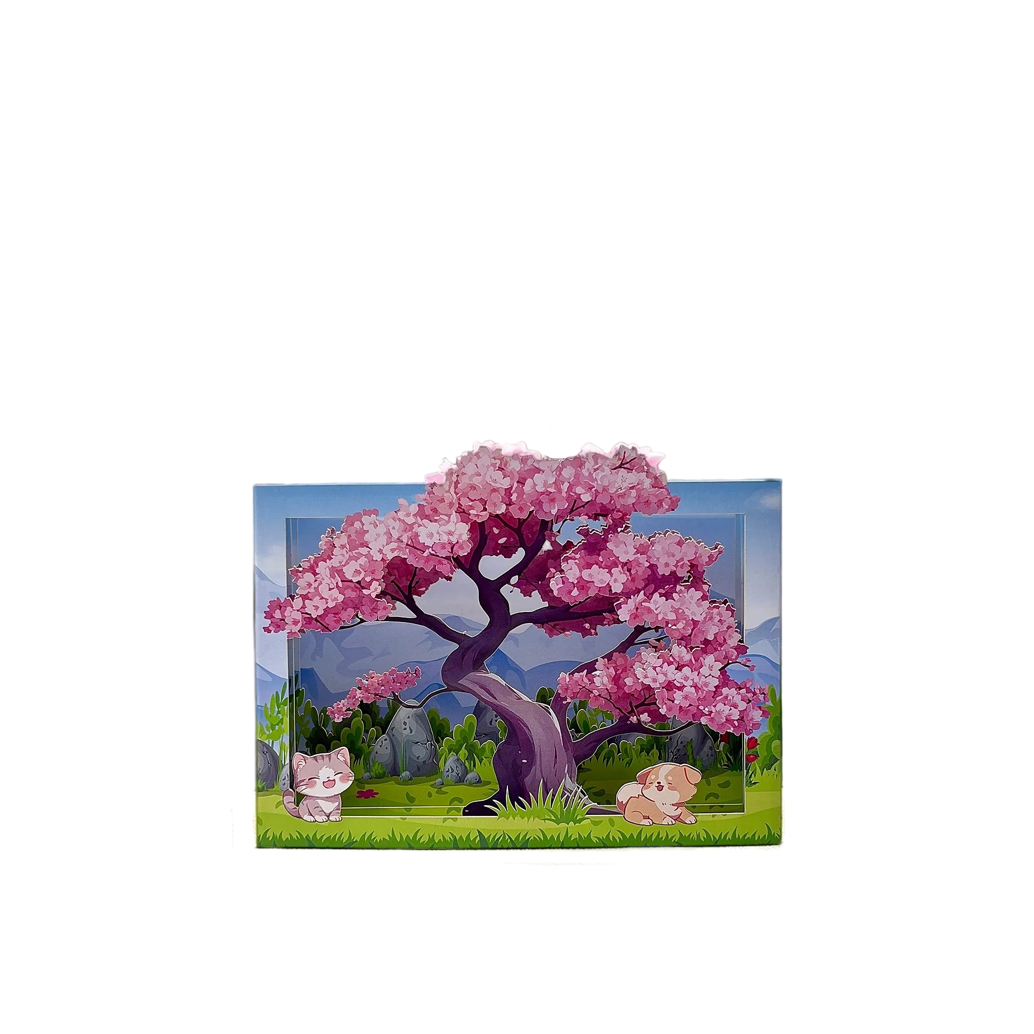 Box under the cherry blossom tree