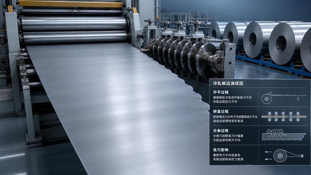 Why cold-rolled sheets show edge waves after processing