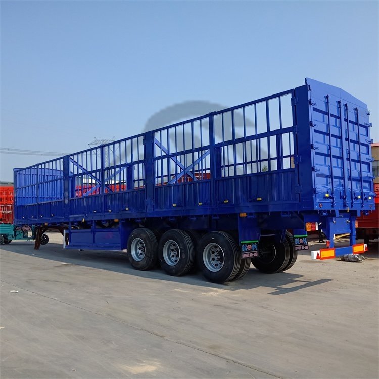 Semi-remorque à ridelles 60 tonnes pour le transport de marchandises