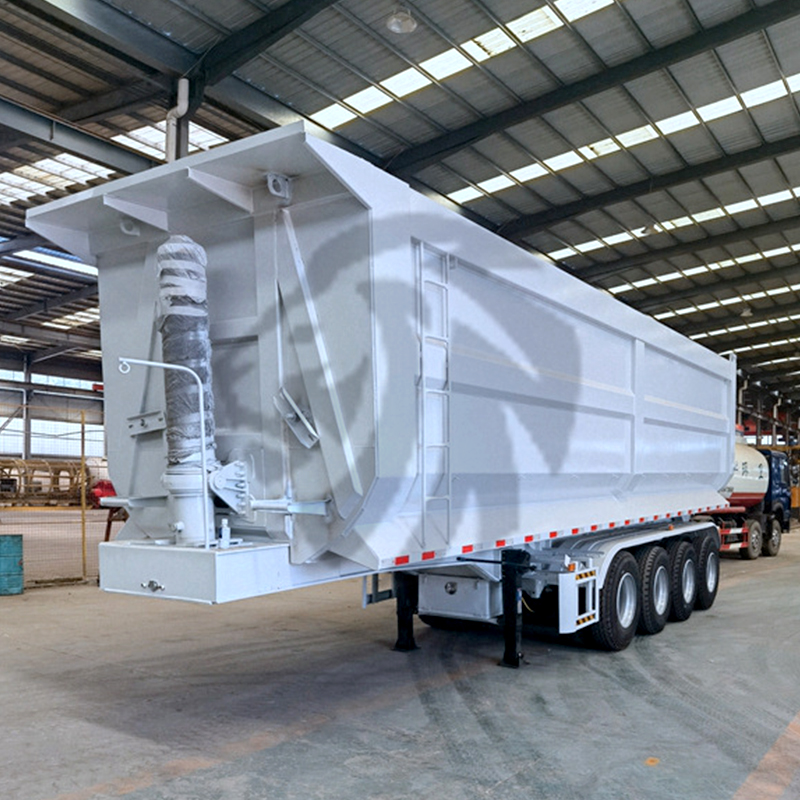 Semi-remorque benne en U à 3 essieux de 80 tonnes