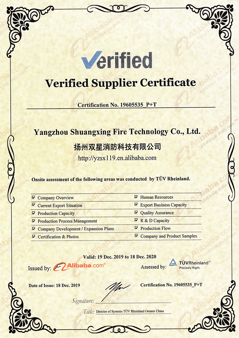 International Certification Certificate