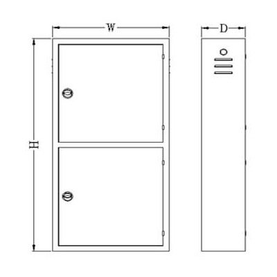 Wall mounted lifting fire cabinet