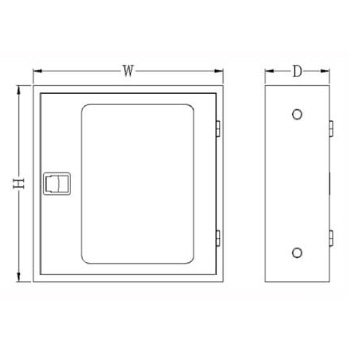 Glass window fire box