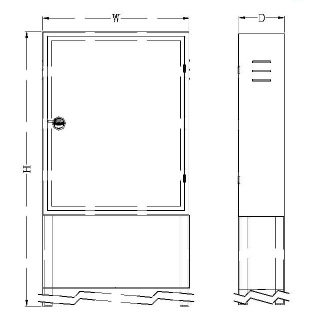 Outdoor self operated fire cabinet