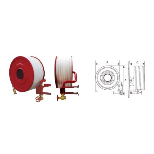 Large fire hose reel