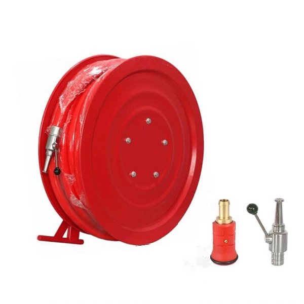 Manual swing fire hose reel inlet