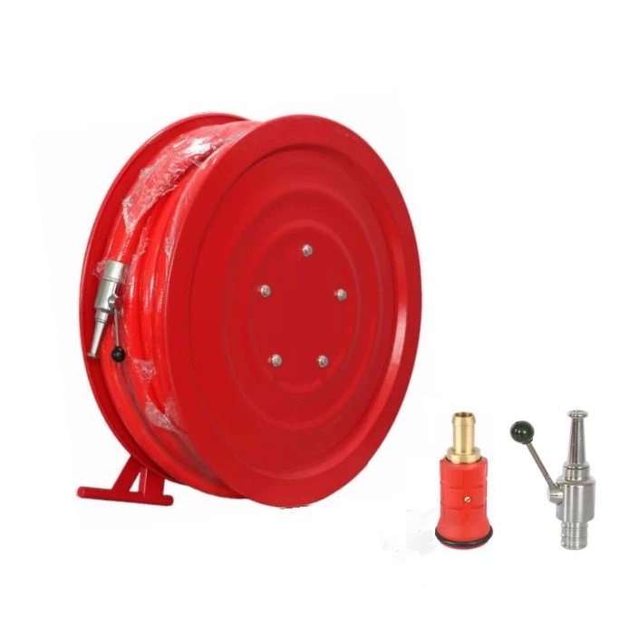 Manual swing fire hose reel inlet