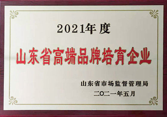 山东省高端品牌培育企业