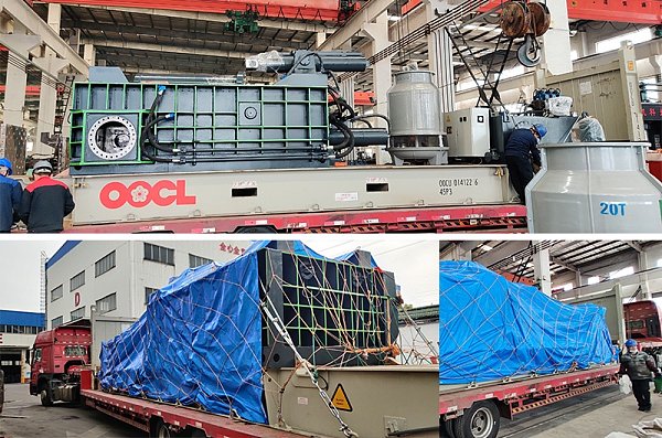 One Set 250 Ton Hydraulic Scrap Metal Baler Shipping To Malaysia