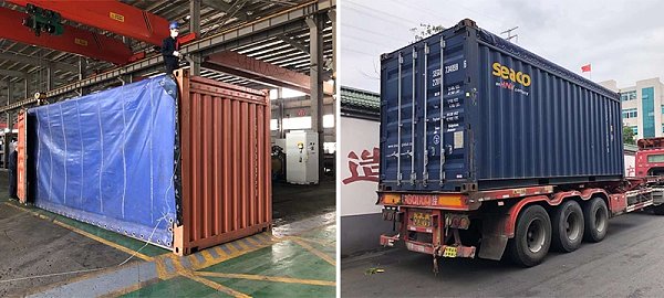 WS-630 Horizontal metal Container shear Packaging & Shipping