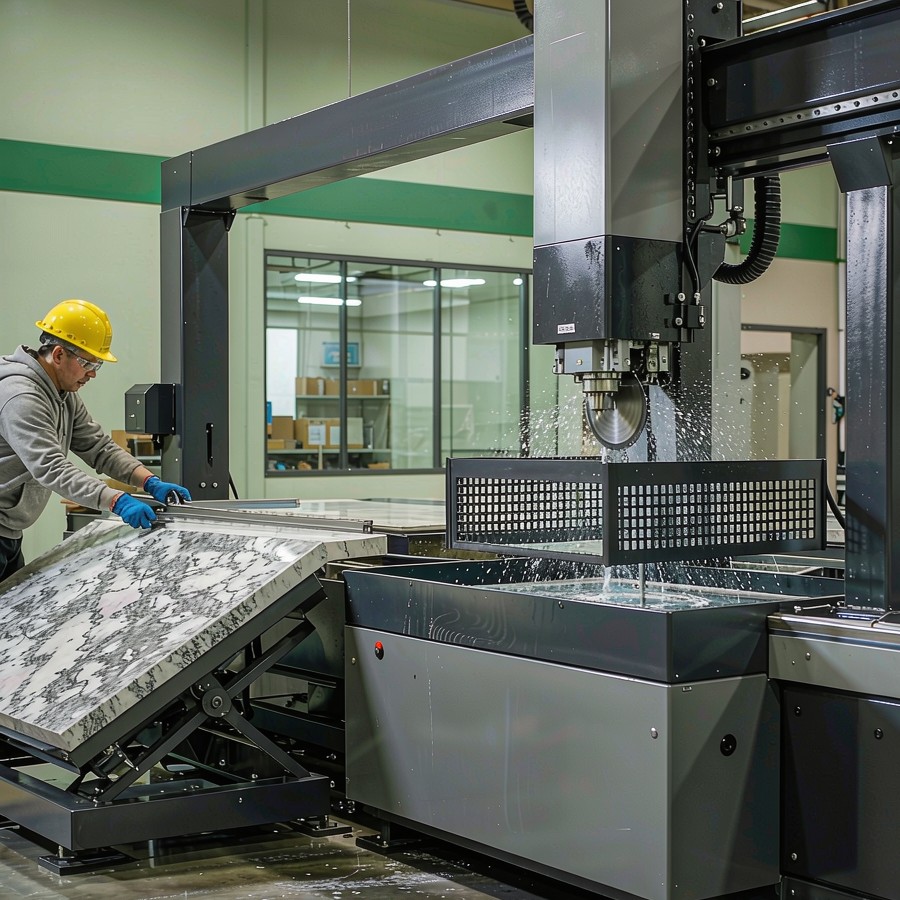 1789378672958057349902204928.png Fabricating a commercial quartz slab for a shopping mall counter project