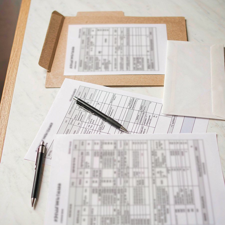 A shipping document and contract on a desk — what a quartz slab FOB agreement should spell out