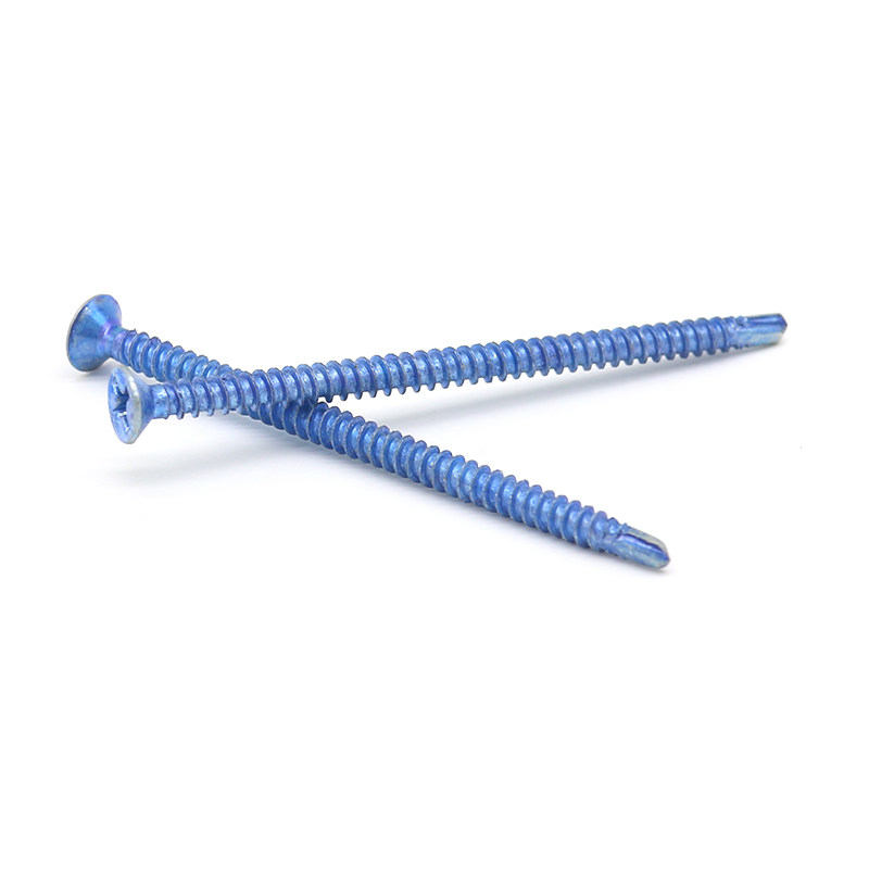 Countersunk Head Blue Zinc Plated Self-Drilling Screws