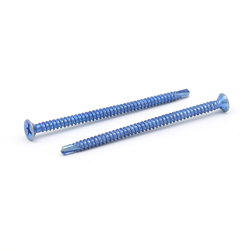 Countersunk Head Blue Zinc Plated Self-Drilling Screws