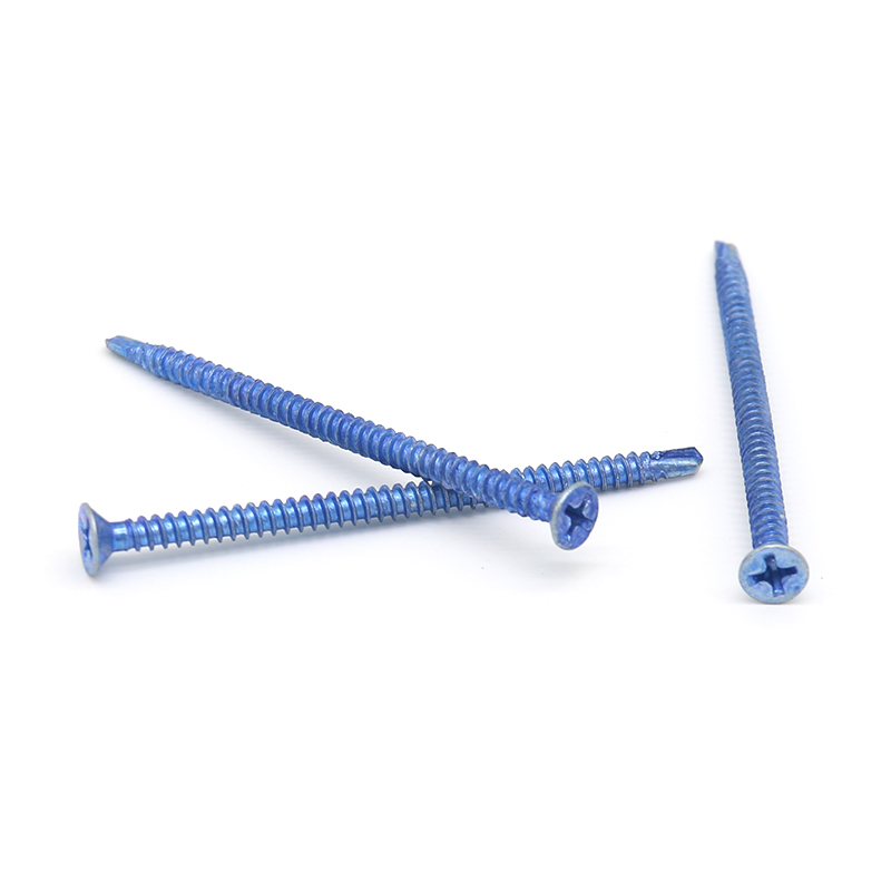 Countersunk Head Blue Zinc Plated Self-Drilling Screws