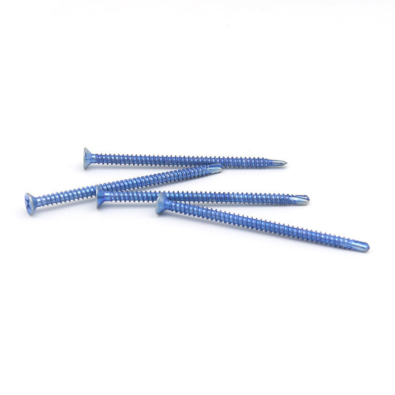 Countersunk Head Blue Zinc Plated Self-Drilling Screws
