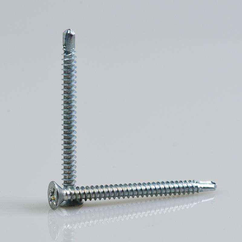 Countersunk Head Blue-white Zinc Plated Self-Drilling Screws