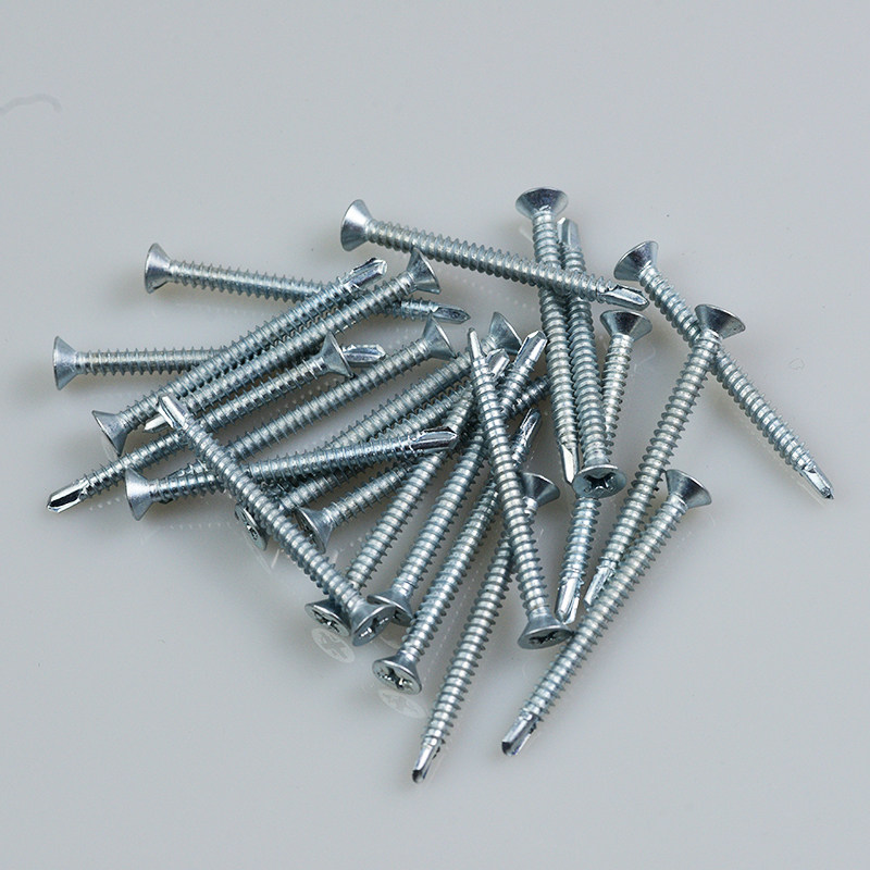 Countersunk Head Blue-white Zinc Plated Self-Drilling Screws