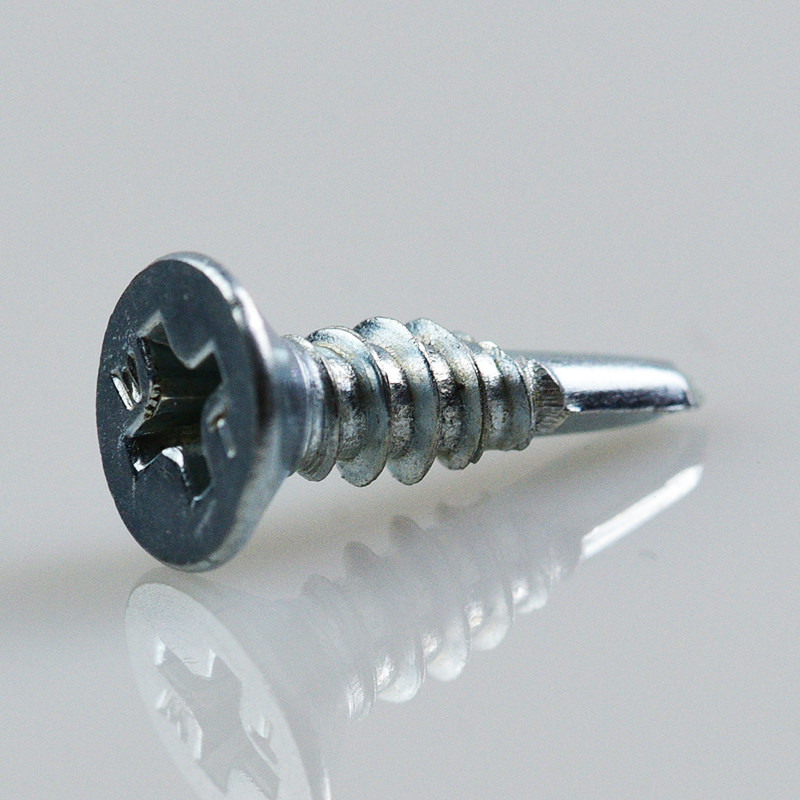 Countersunk Head Blue-white Zinc Plated Self-Drilling Screws
