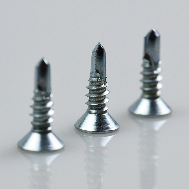 Countersunk Head Blue-white Zinc Plated Self-Drilling Screws