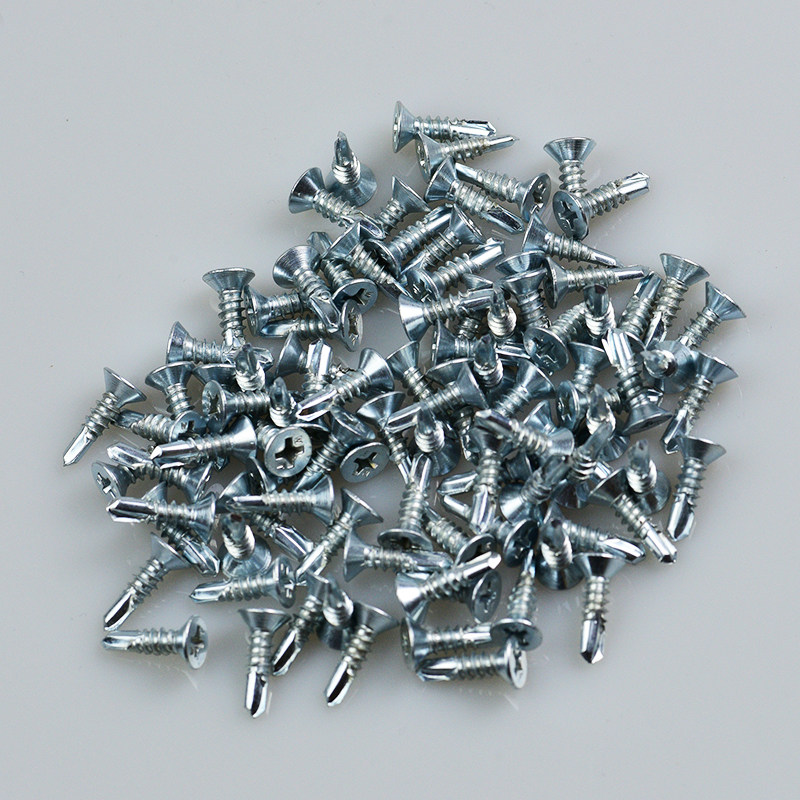 Countersunk Head Blue-white Zinc Plated Self-Drilling Screws
