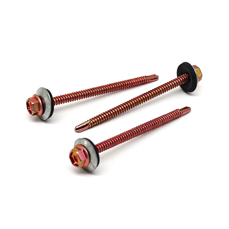 Color Zinc Plated Self-Drilling Screws with Composite Washers