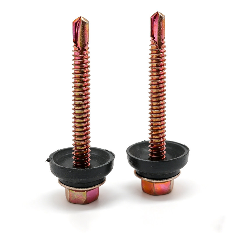 Hex Head Self-Drilling Screws with Cupped Cup Washers
