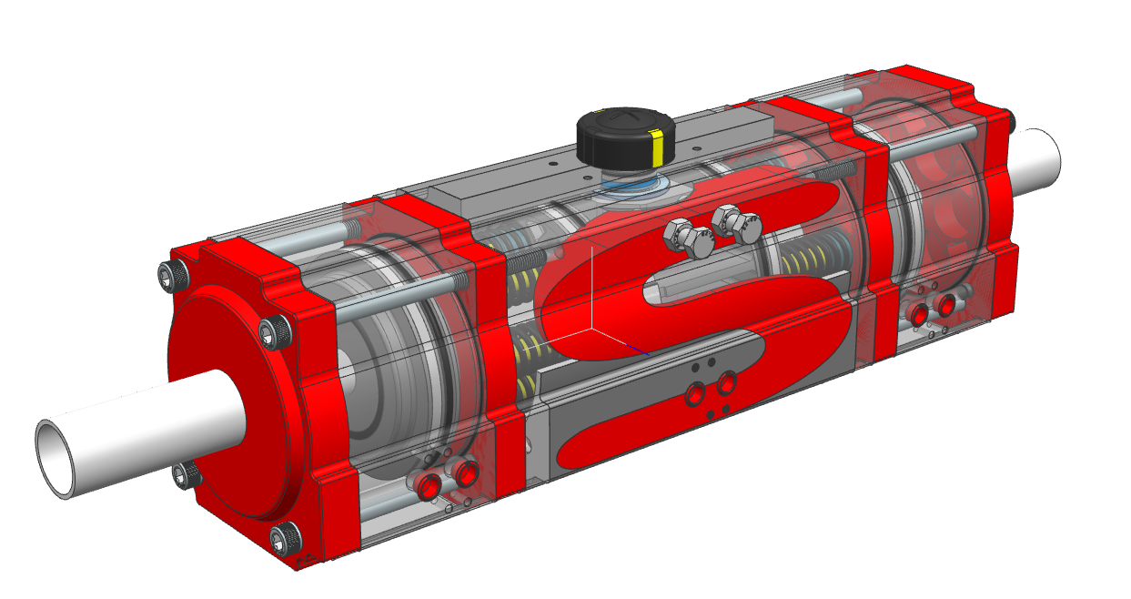Three pistons Actuators