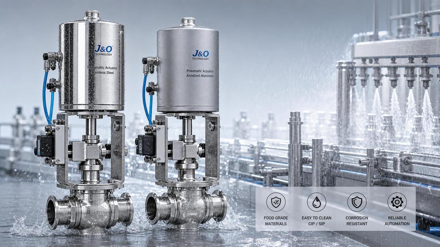 Stainless Steel Pneumatic Actuator vs Aluminum: Which Is Better for Washdown Areas?