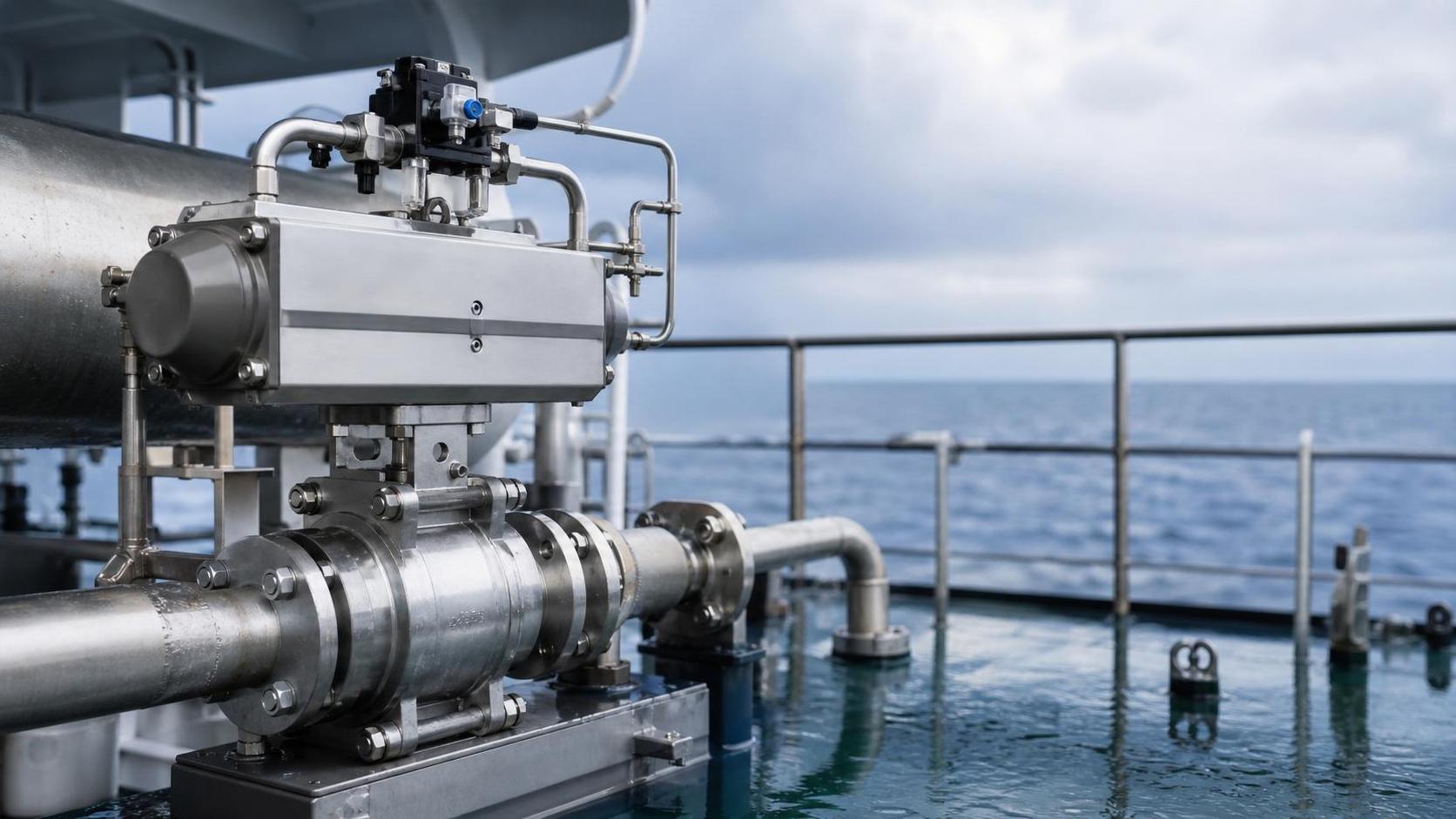Stainless Steel Pneumatic Actuator Use in Marine Valve Automation