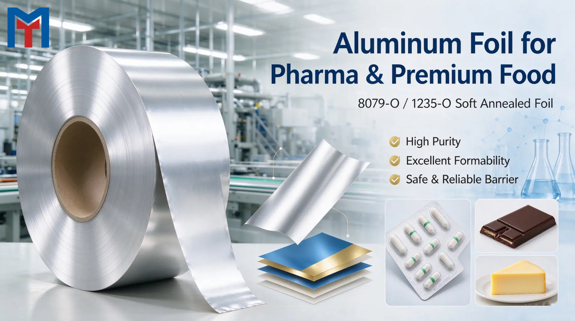 High Purity Aluminum Foil Application in Pharmaceutical & Premium Food Packaging